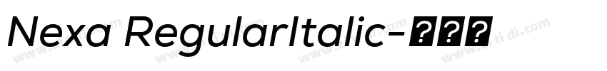 Nexa RegularItalic字体转换